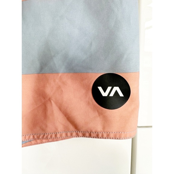 RVCA Board Shorts Size 34 Gray Orange - Picture 4 of 8